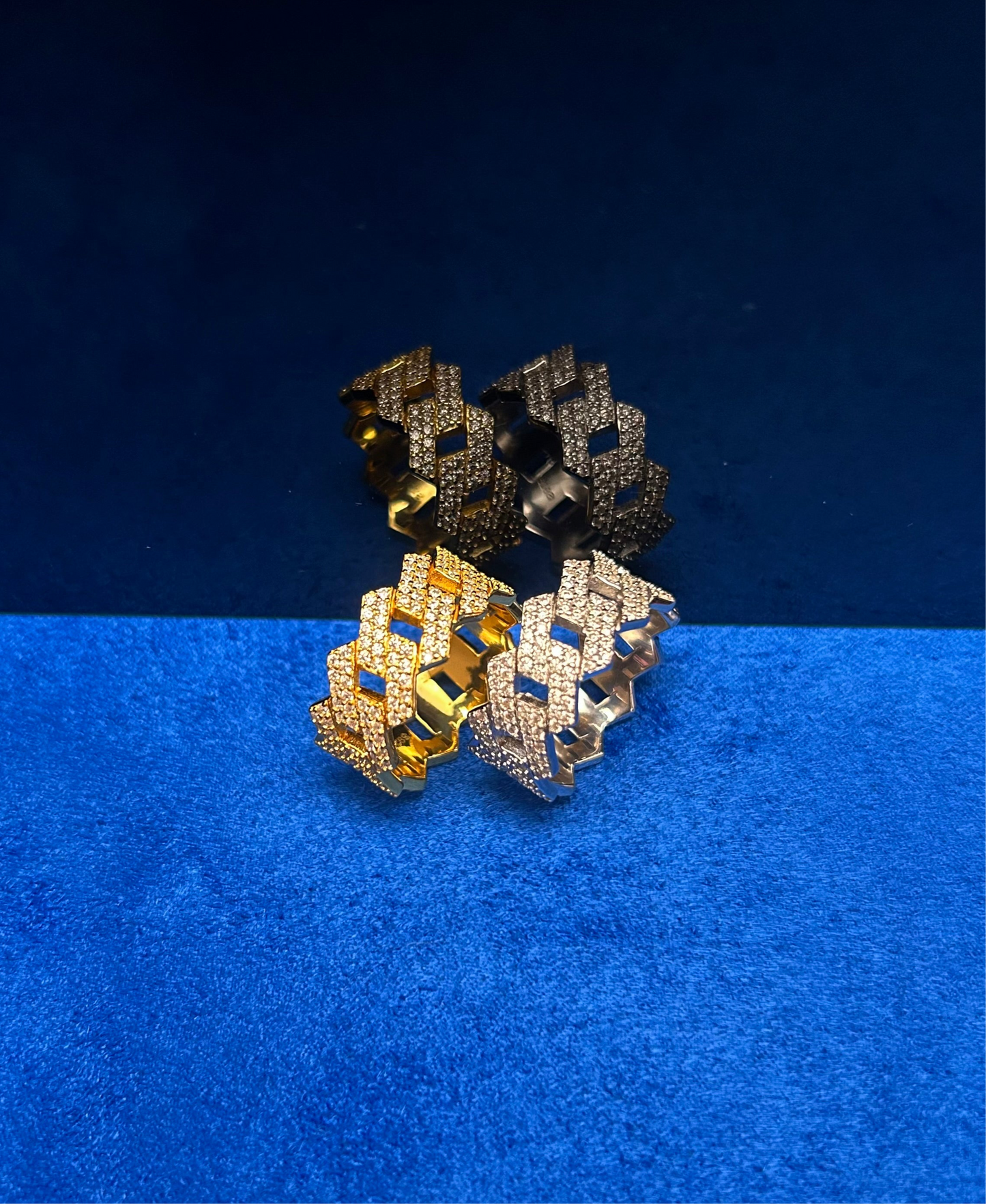 2-Row Cuban Link Ring