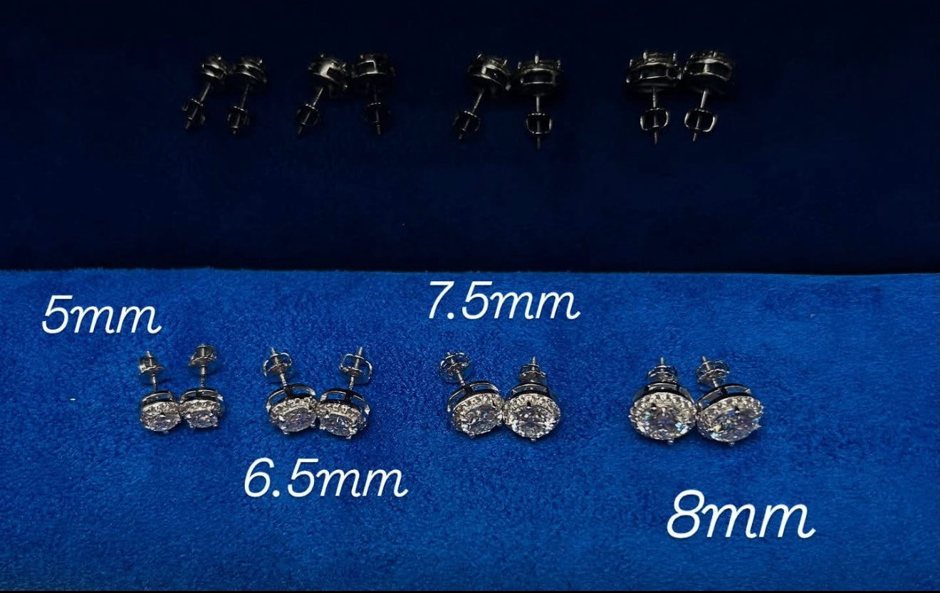 Halo Earrings 5MM-8MM
