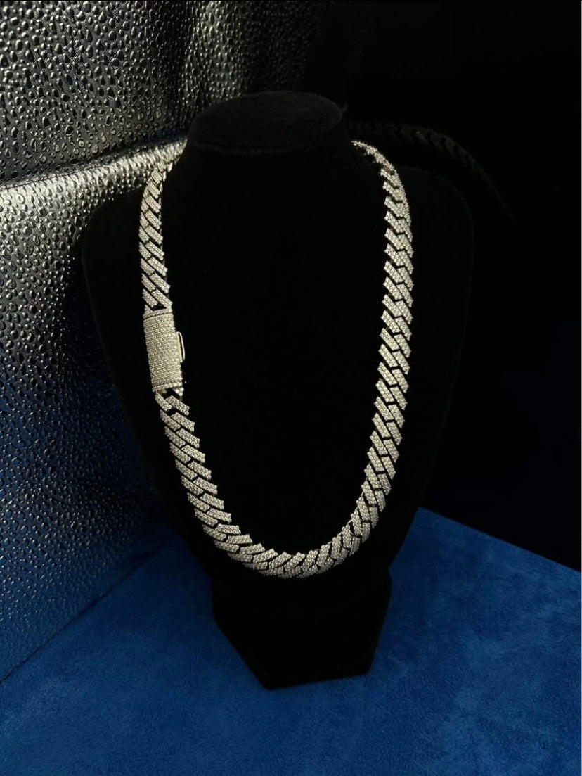 Moissanite Cuban Link Chain 12MM