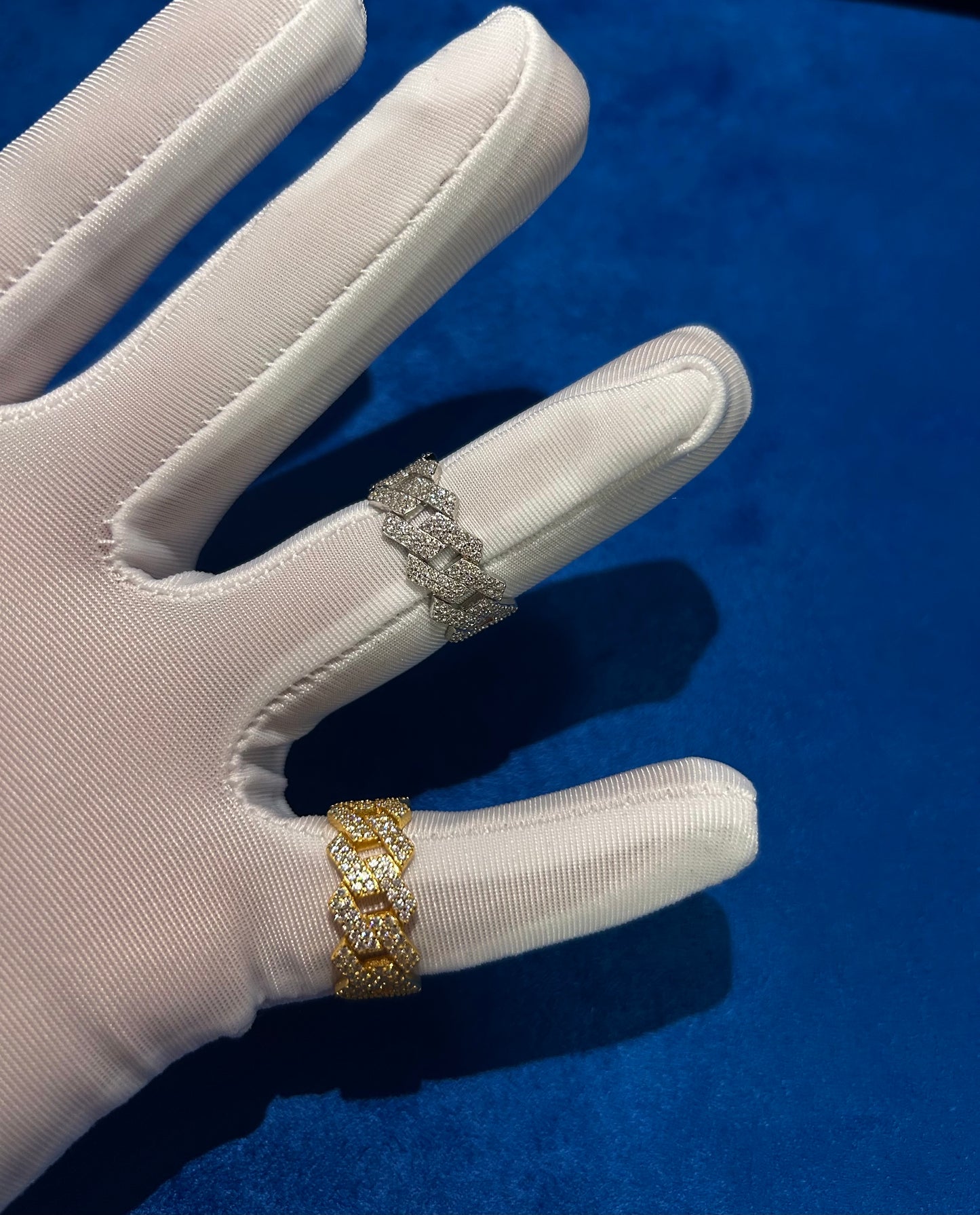 2-Row Cuban Link Ring