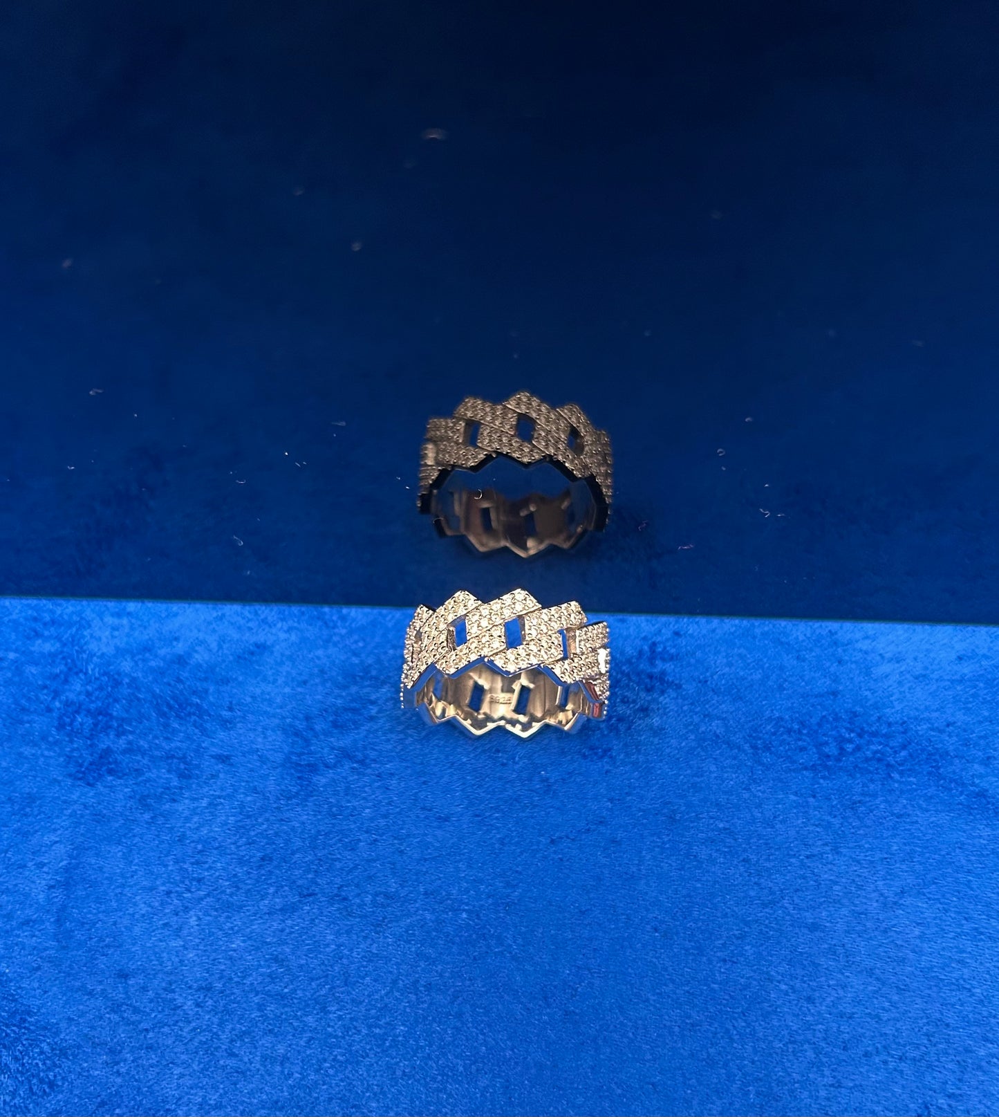 2-Row Cuban Link Ring