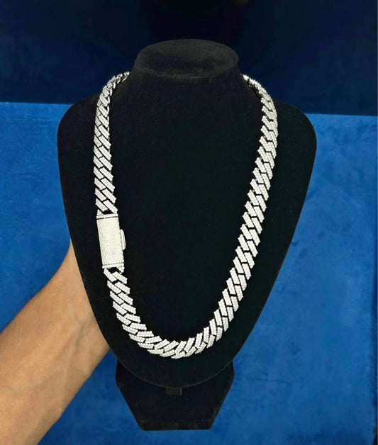 Moissanite Cuban Link Chain 12MM