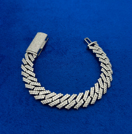 Moissanite Cuban Link Bracelet 12MM