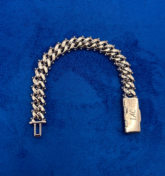 Moissanite Cuban Link Bracelet 12MM